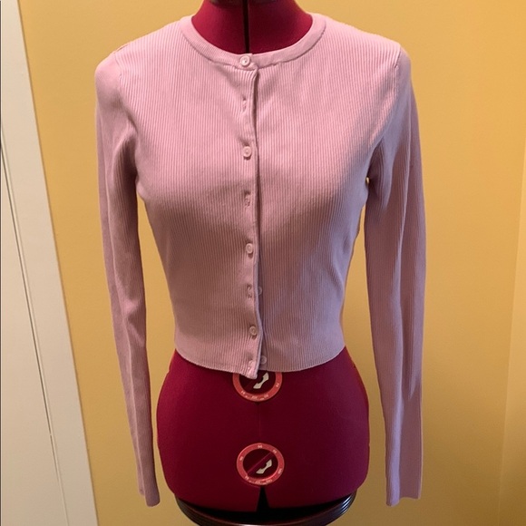 Zara Pink Ribbed Long Sleeve Top - Picture 1 of 9